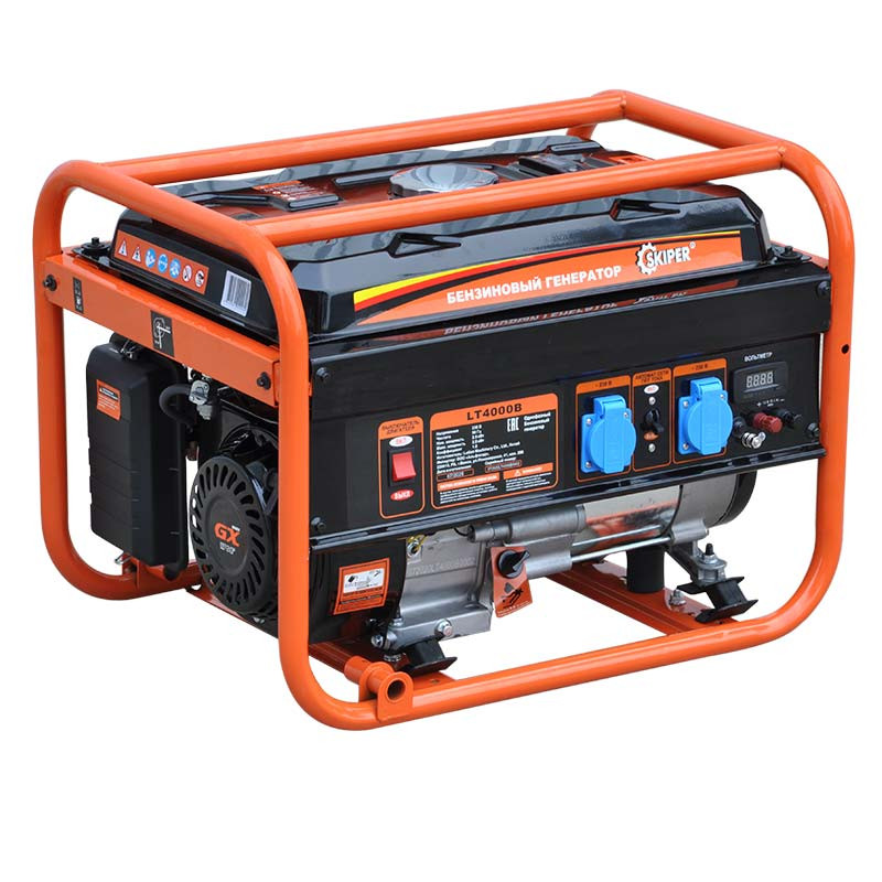 Электростанция SKIPER LT4000B (2.8кВт, 2х230В/16А/2.5кВт, 12В, бак 15.0л)
