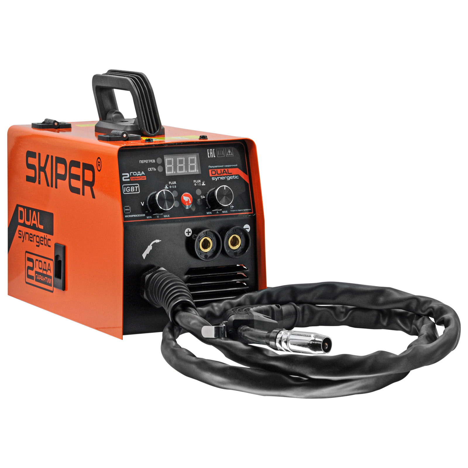 Полуавтомат сварочный SKIPER FLUX/MMA-210D-12 (2 ГОДА гар, 210A, FLUX/MMA/TIG)