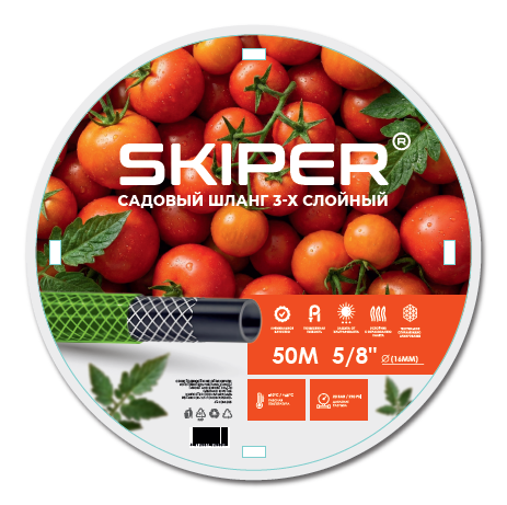 Садовый шланг 3-х слойный SKIPER 5/8" 50 м LIG